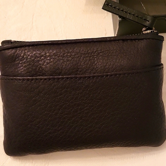 NEW Kenneth Cole Black Pebble Leather Wallet/Coin-Purse - Picture 8 of 15